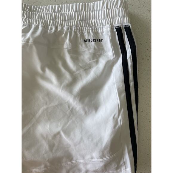 Adidas Pacer 3-Stripes Woven Shorts‎ White With Black NWT Size XL - Picture 1 of 13